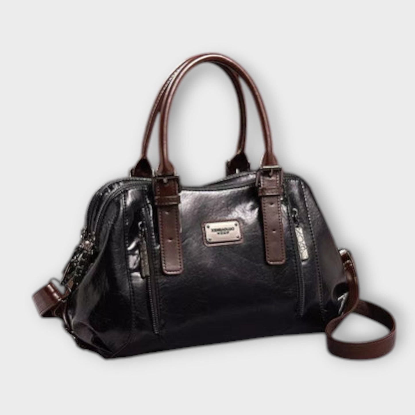 Bolso Estructurado Mujer de Cuero Pulido Diario