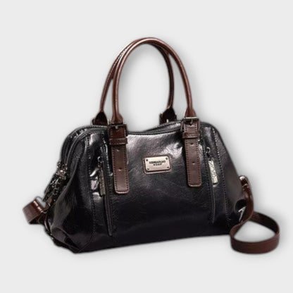 Bolso Estructurado Mujer de Cuero Pulido Diario