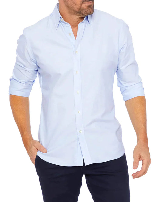 Camisa Hombre Manga Larga Cremallera Cuello Clásico - Mavetta