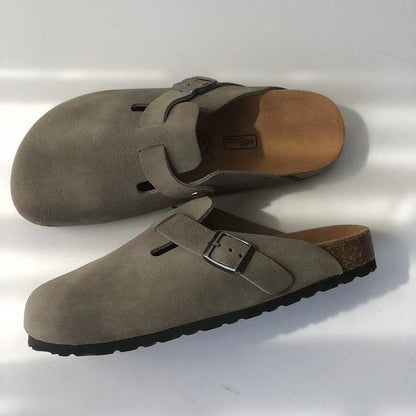 Zuecos Unisex Ante Suela Corcho Anatómica Soporte Arco