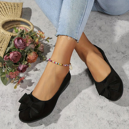 Zapatos planos mujer ortopédicos con lazo plantilla ergonómica
