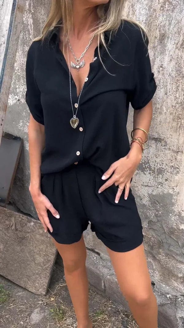 Conjunto Mujer de Dos Piezas Algodón y Pantalón Relajado