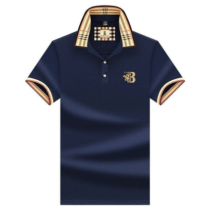 Polo Hombre Algodón Cuello Contraste Estilo Informal