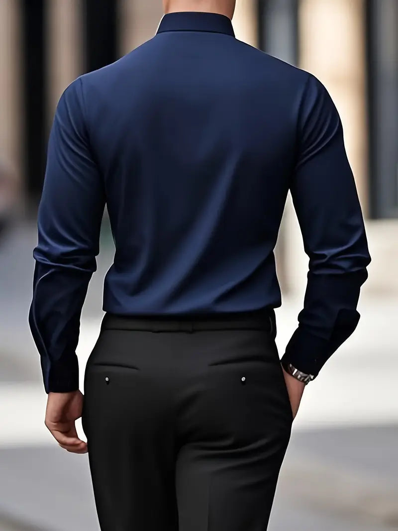 Camisa Hombre Algodón Ajuste Clásico Oficina