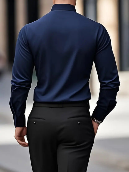 Camisa Hombre Algodón Ajuste Clásico Oficina