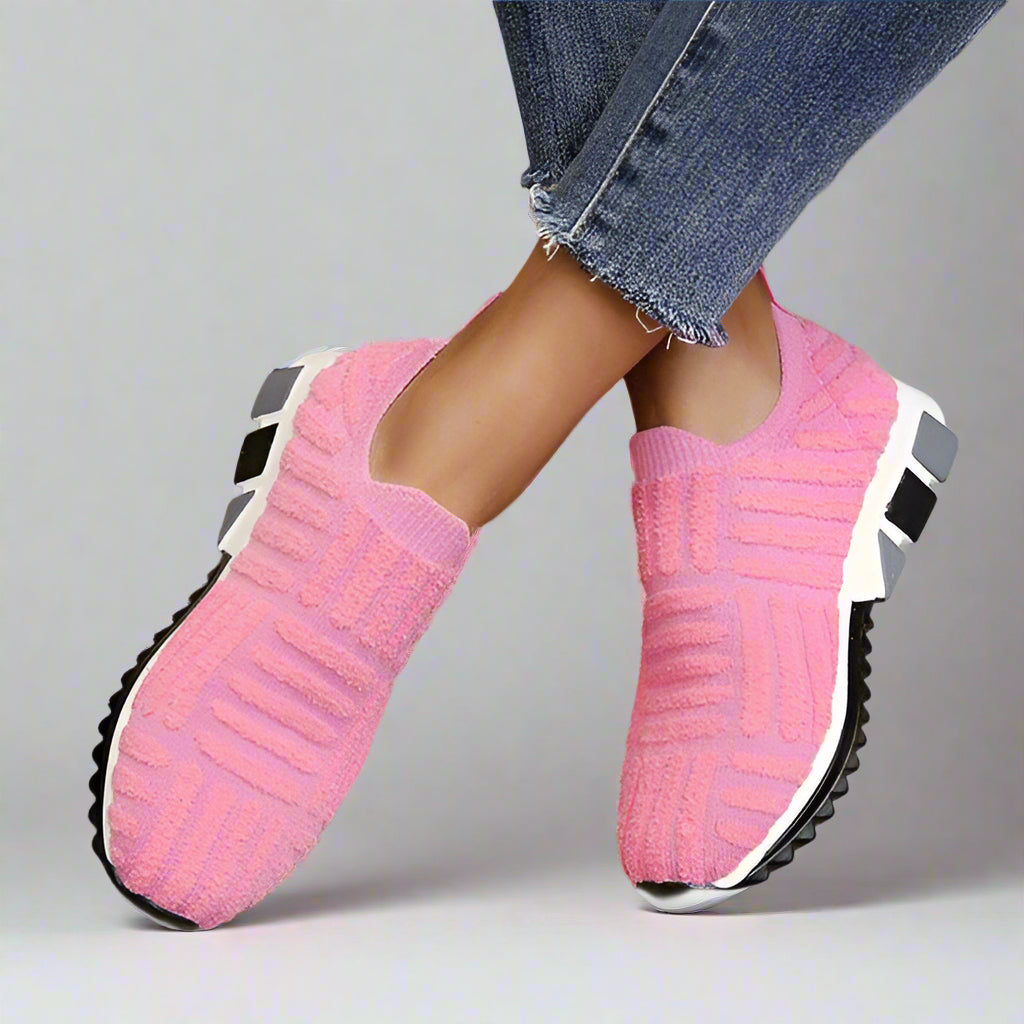 Zapatillas deportivas mujer suela gruesa estilo moderno