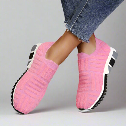Zapatillas deportivas mujer suela gruesa estilo moderno