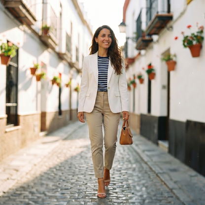 Blazer Mujer Clásico Oficina Ajuste Regular