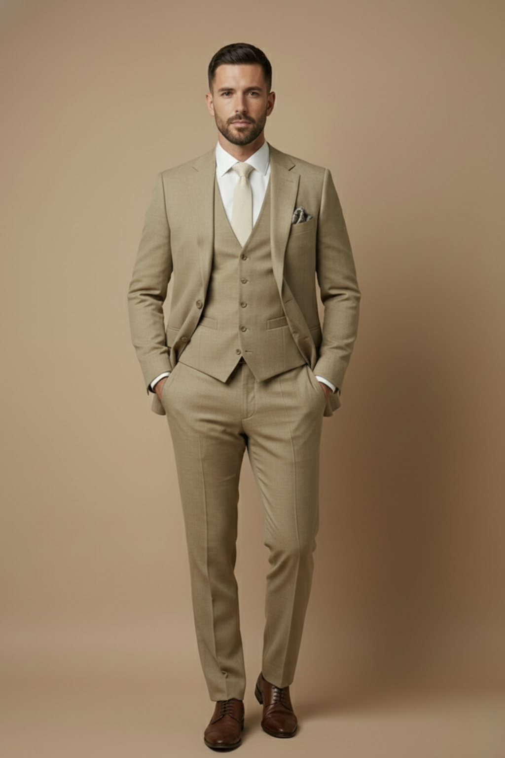 Traje Hombre Tres Piezas Slim Fit Clásico