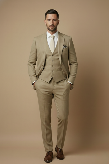 Traje Hombre Tres Piezas Slim Fit Clásico
