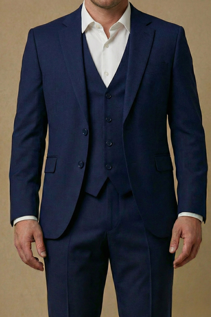 Traje Hombre Tres Piezas Slim Fit Clásico