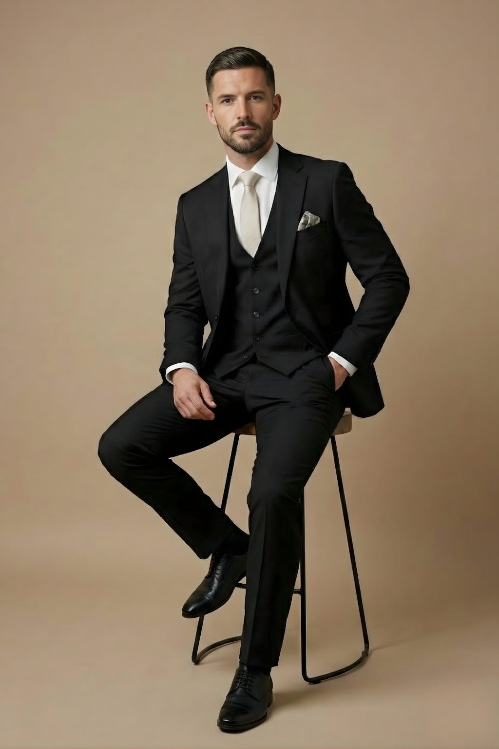 Traje Hombre Tres Piezas Slim Fit Clásico