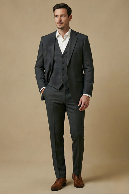 Traje Hombre Tres Piezas Slim Fit Clásico
