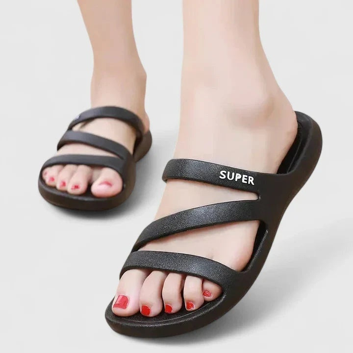 Sandalias Planas Mujer Tipo Mules Tiras Cruzadas - Mavetta