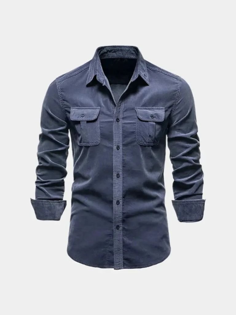 Camisa Hombre de Pana Casual Business Versátil