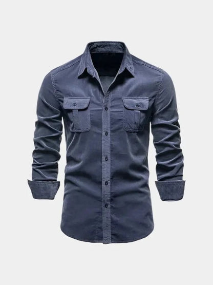 Camisa Hombre de Pana Casual Business Versátil
