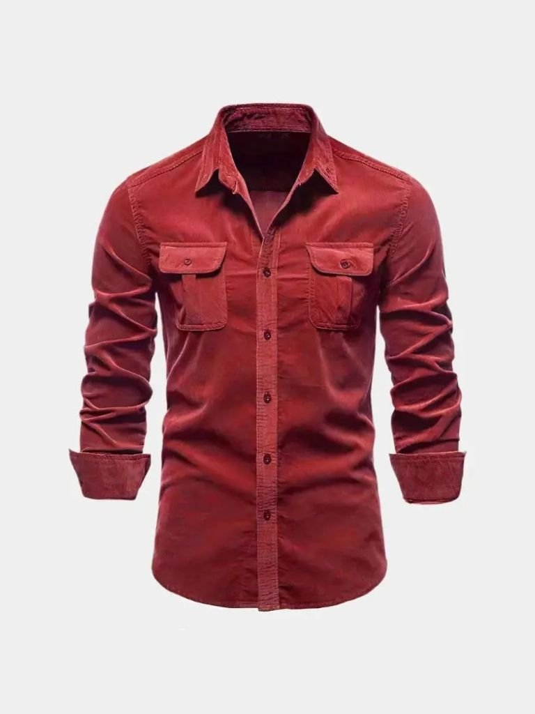 Camisa Hombre de Pana Casual Business Versátil
