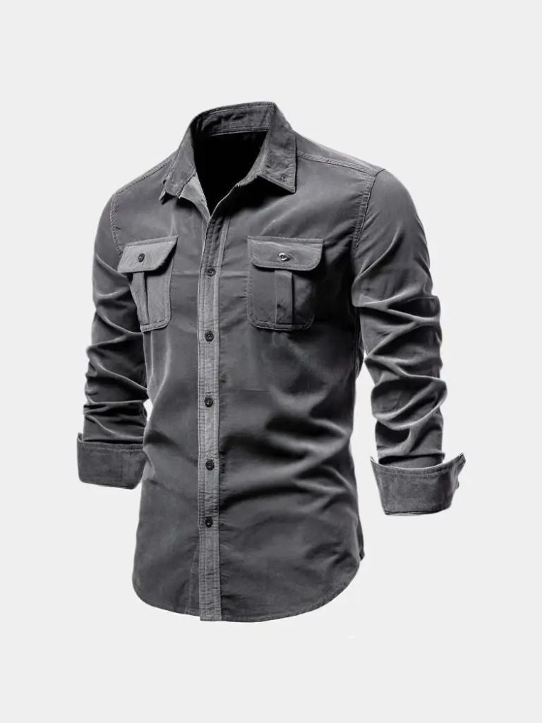 Camisa Hombre de Pana Casual Ajuste Clasico