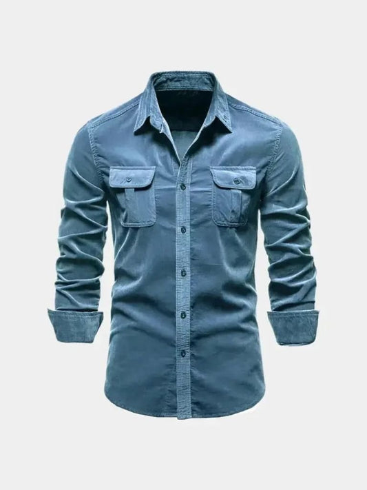 Camisa Hombre de Pana Casual Ajuste Clasico - Mavetta