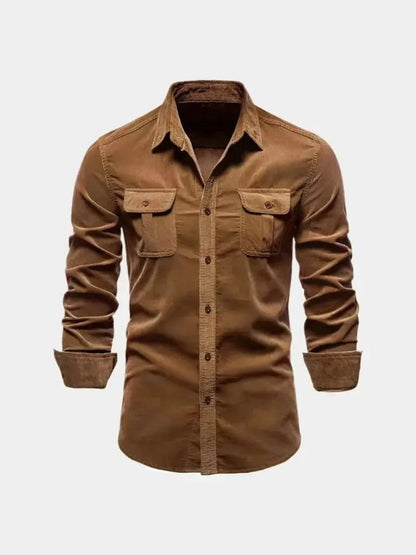 Camisa Hombre de Pana Casual Ajuste Clasico