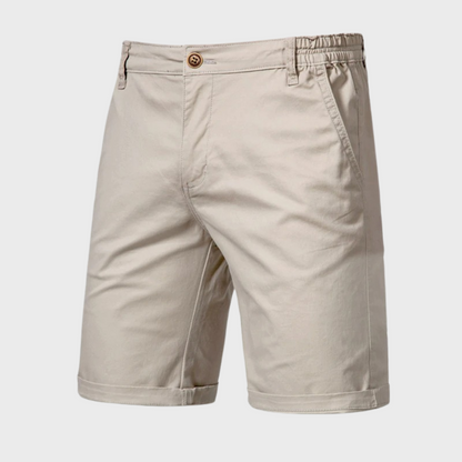 Bermudas Chino Hombre Algodón Cintura Elástica Parcial