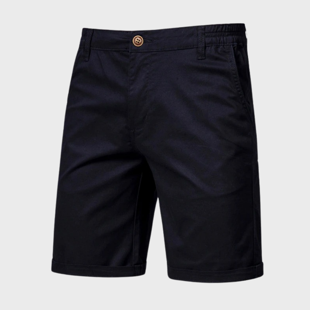 Bermudas Chino Hombre Algodón Cintura Elástica Parcial