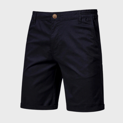 Bermudas Chino Hombre Algodón Cintura Elástica Parcial