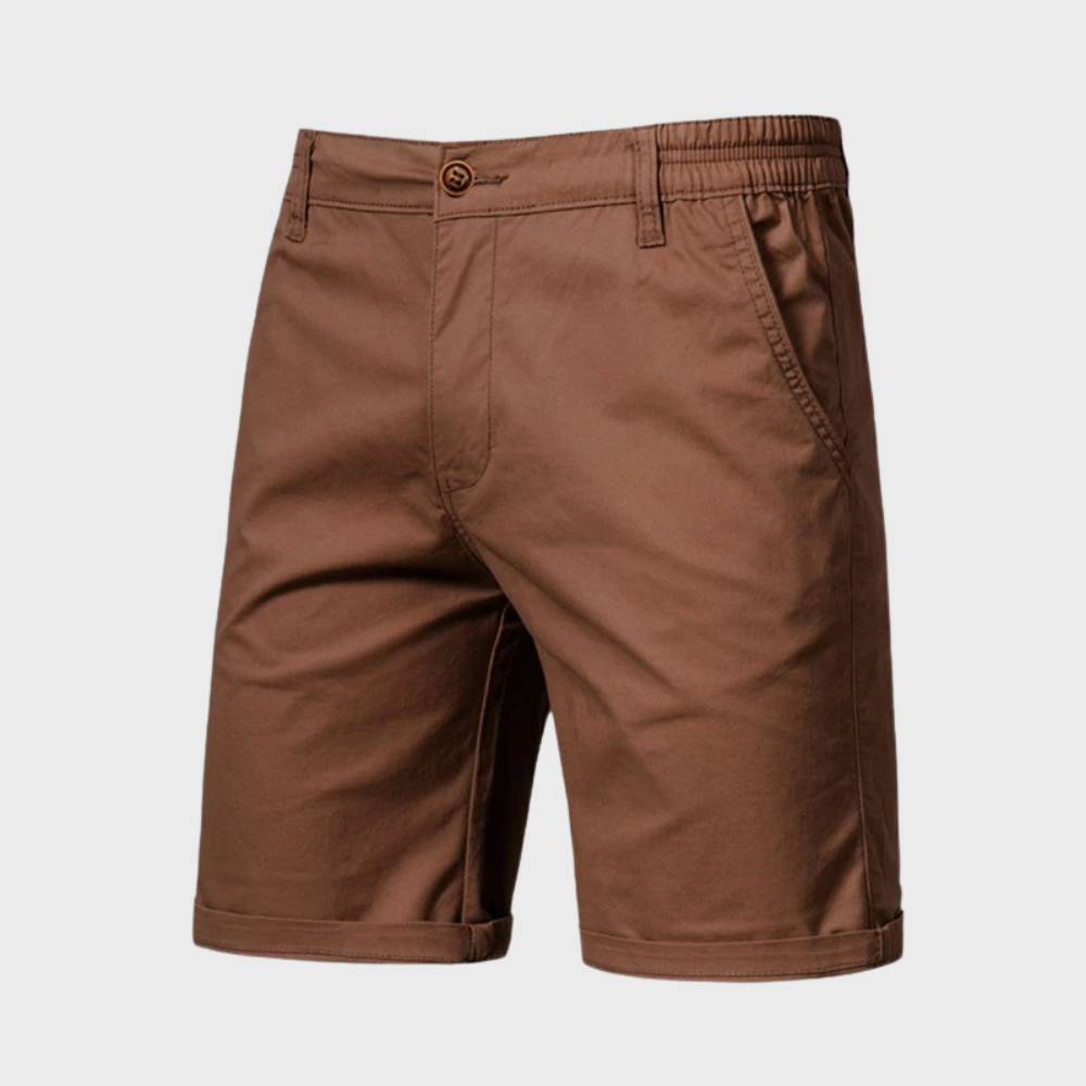 Bermudas Chino Hombre Algodón Cintura Elástica Parcial