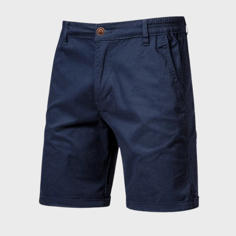 Bermudas Chino Hombre Algodón Cintura Elástica Parcial