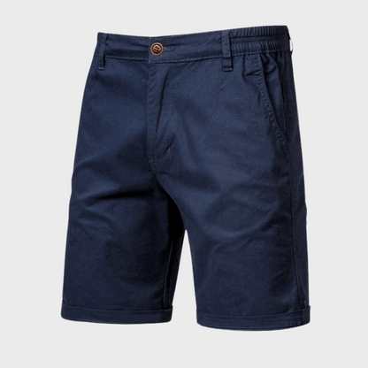 Bermudas Chino Hombre Algodón Cintura Elástica Parcial