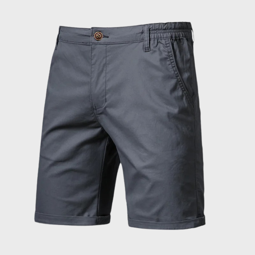 Bermudas Chino Hombre Algodón Cintura Elástica Parcial