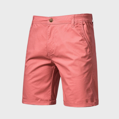 Bermudas Chino Hombre Algodón Cintura Elástica Parcial