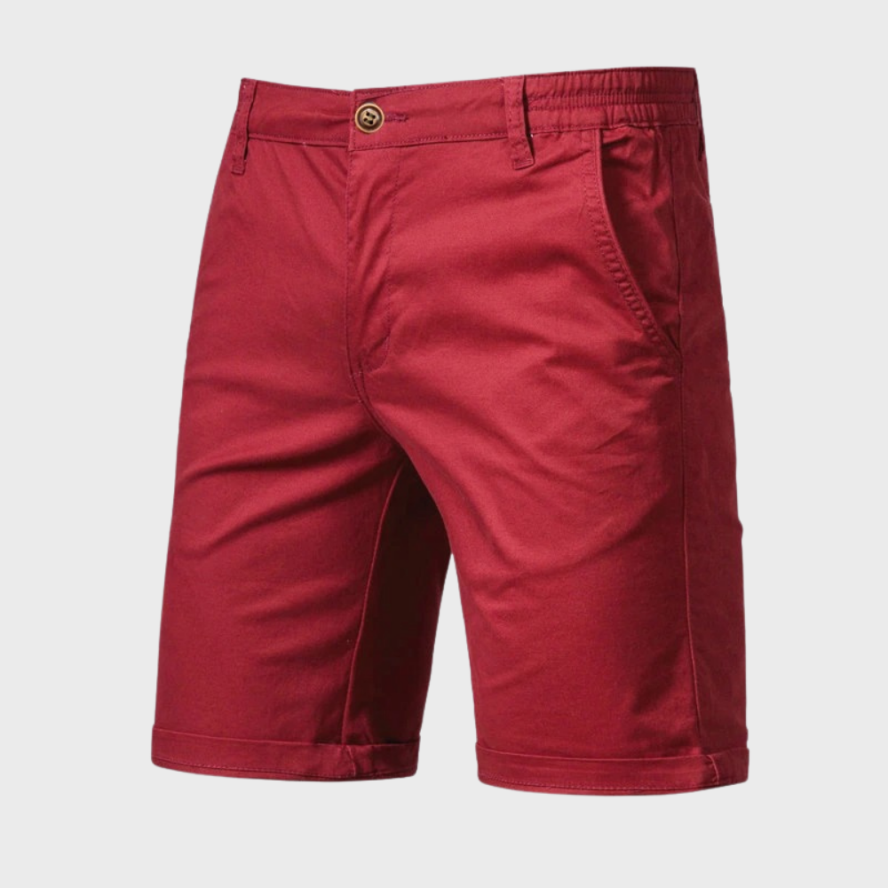 Bermudas Chino Hombre Algodón Cintura Elástica Parcial
