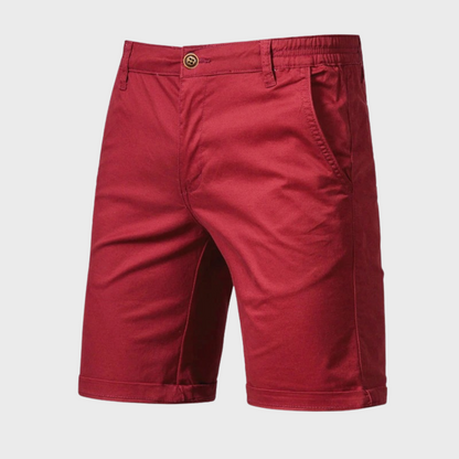 Bermudas Chino Hombre Algodón Cintura Elástica Parcial