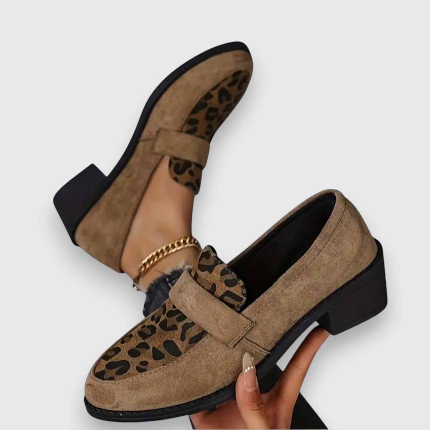 Mocasines Mujer Comodos Estampado Animal Ajuste Clasico