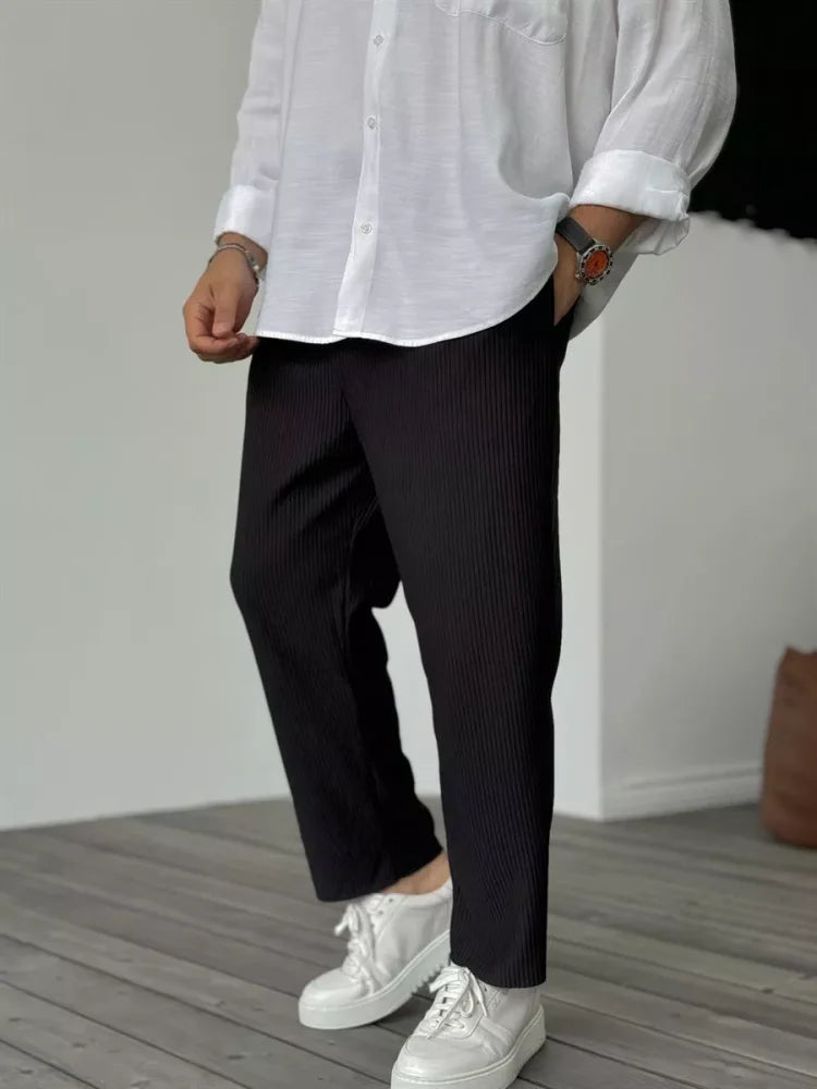 Pantalones hombre Elegantes Comodos Corte Clasico Versatil