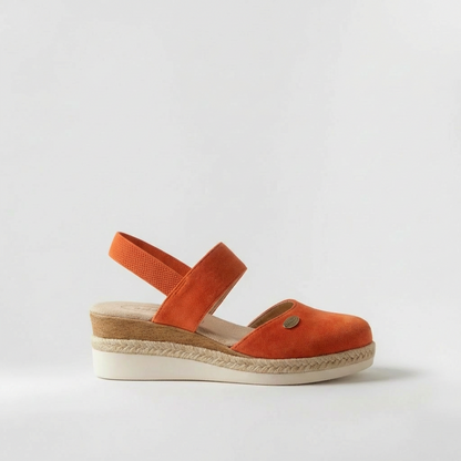 Sandalias Plataforma Mujer de Lino Estilo Alpargata Cuña