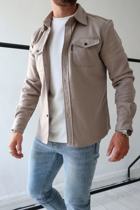 Sobrecamisa hombre con botones y bolsillos ajustada - Mavetta