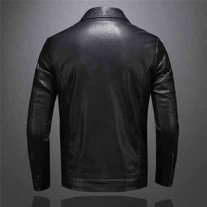 Chaqueta Hombre de Cuero Ajustada Clásica