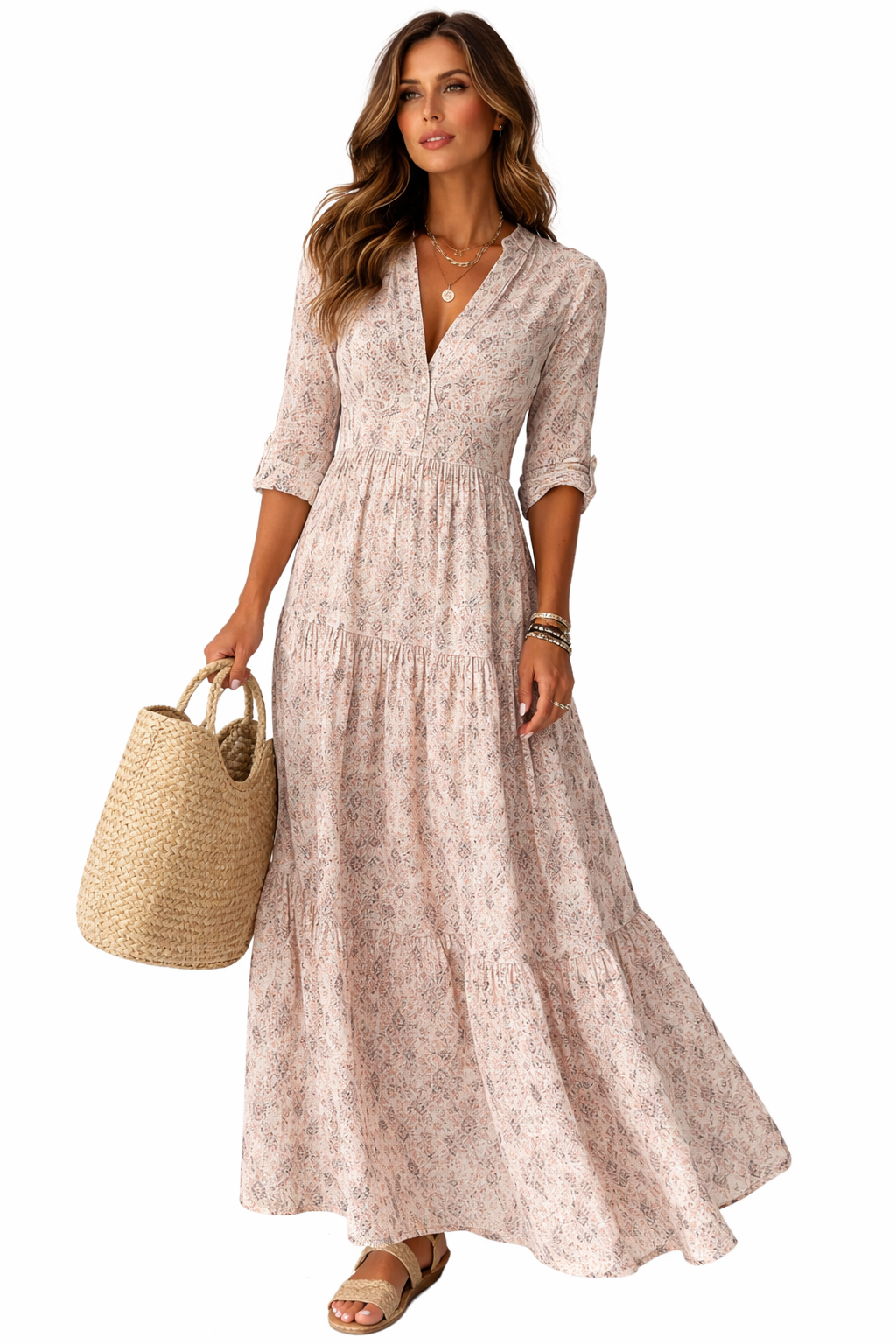 Vestido Largo Mujer Primavera Fluido - Mavetta