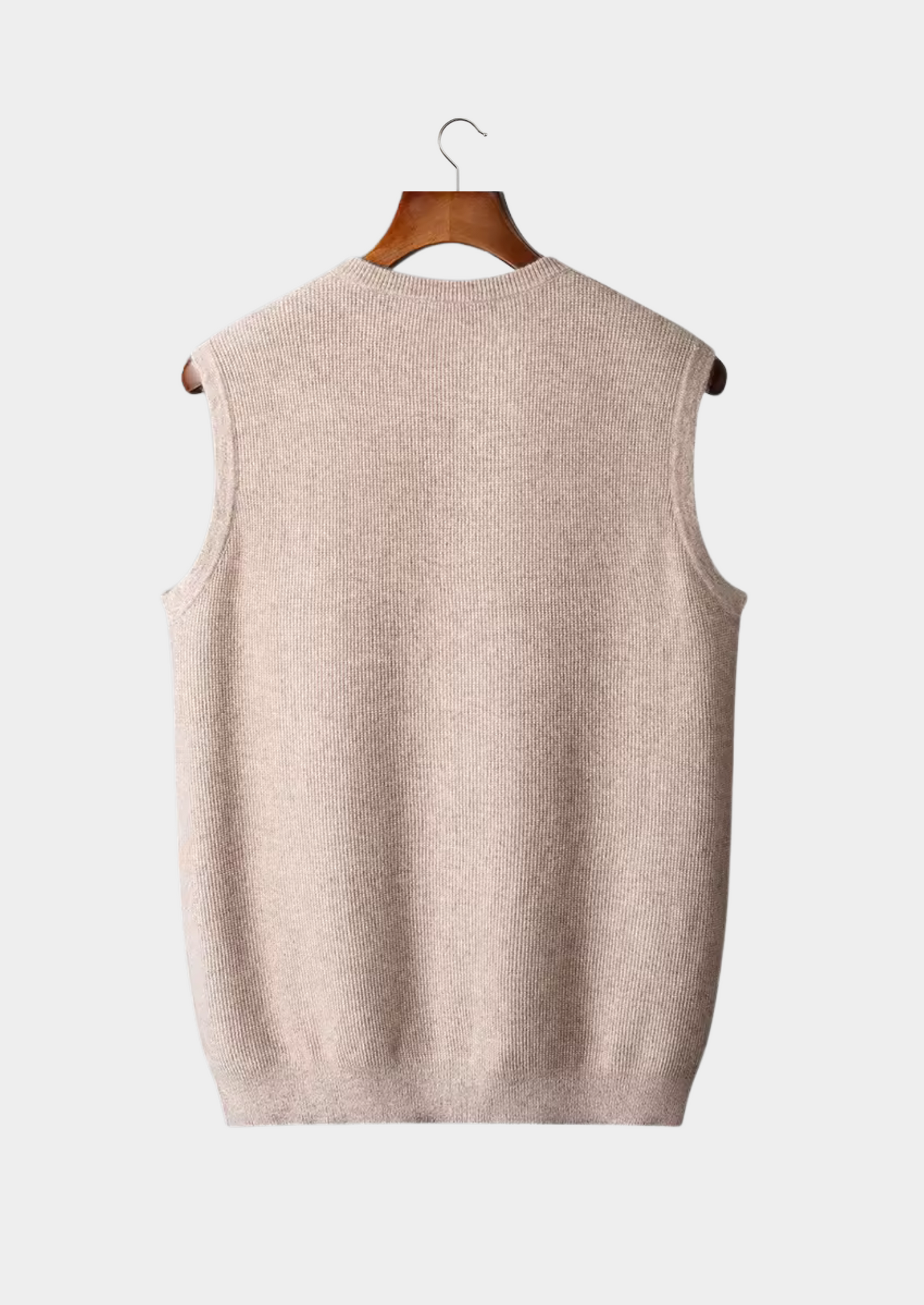 Chaleco Hombre Lana Merino Punto Cuello Redondo Jacquard