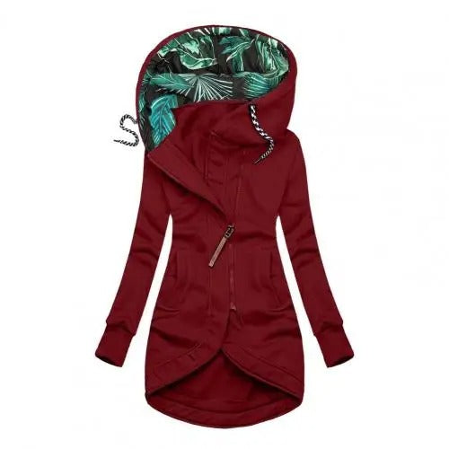 Abrigo Mujer Invierno con Capucha y Acolchado