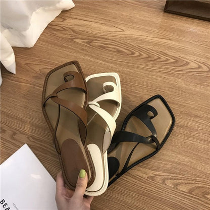 Sandalias Mujer Verano con Anillo en Dedo Exterior