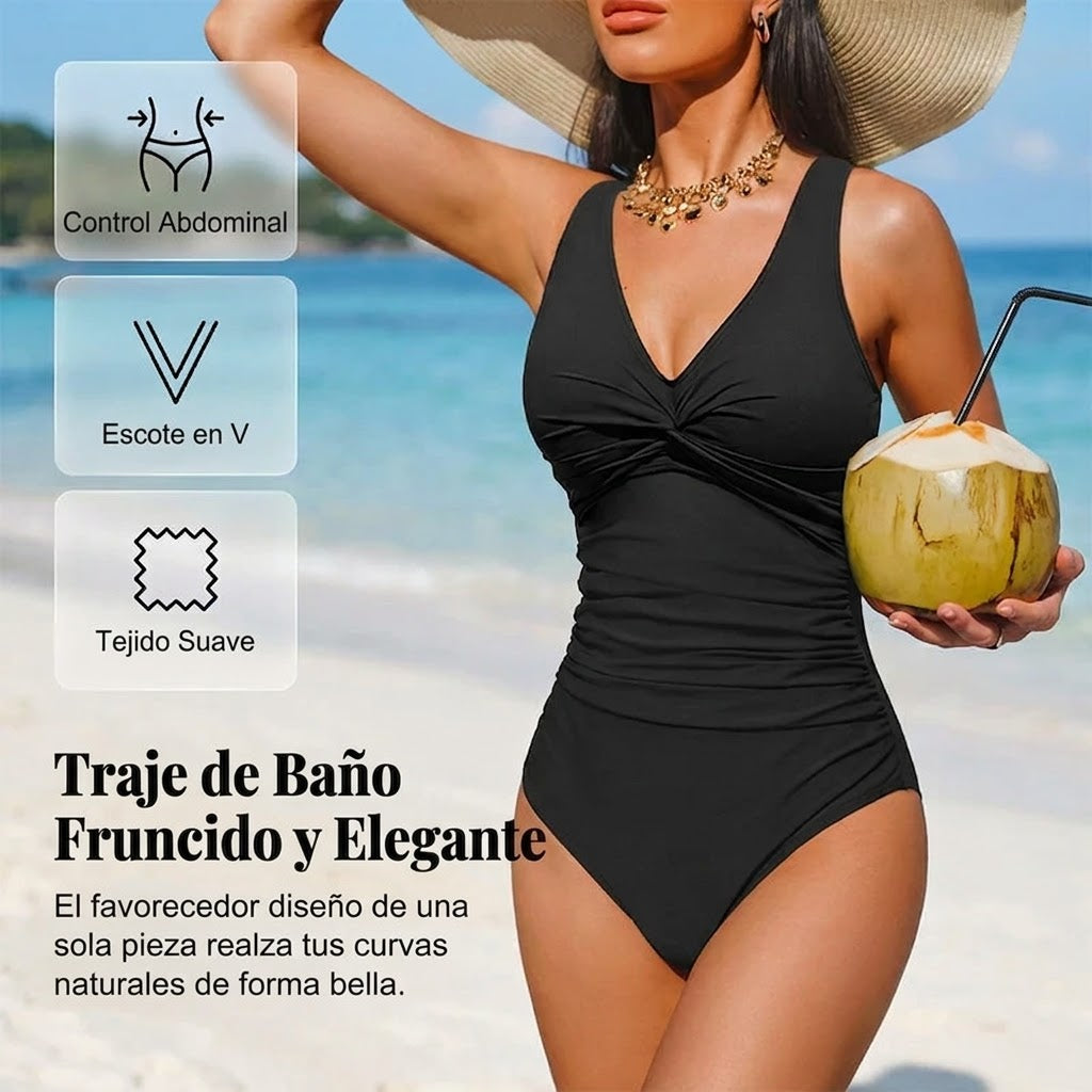 Bañador Mujer Moldeador Escote en V