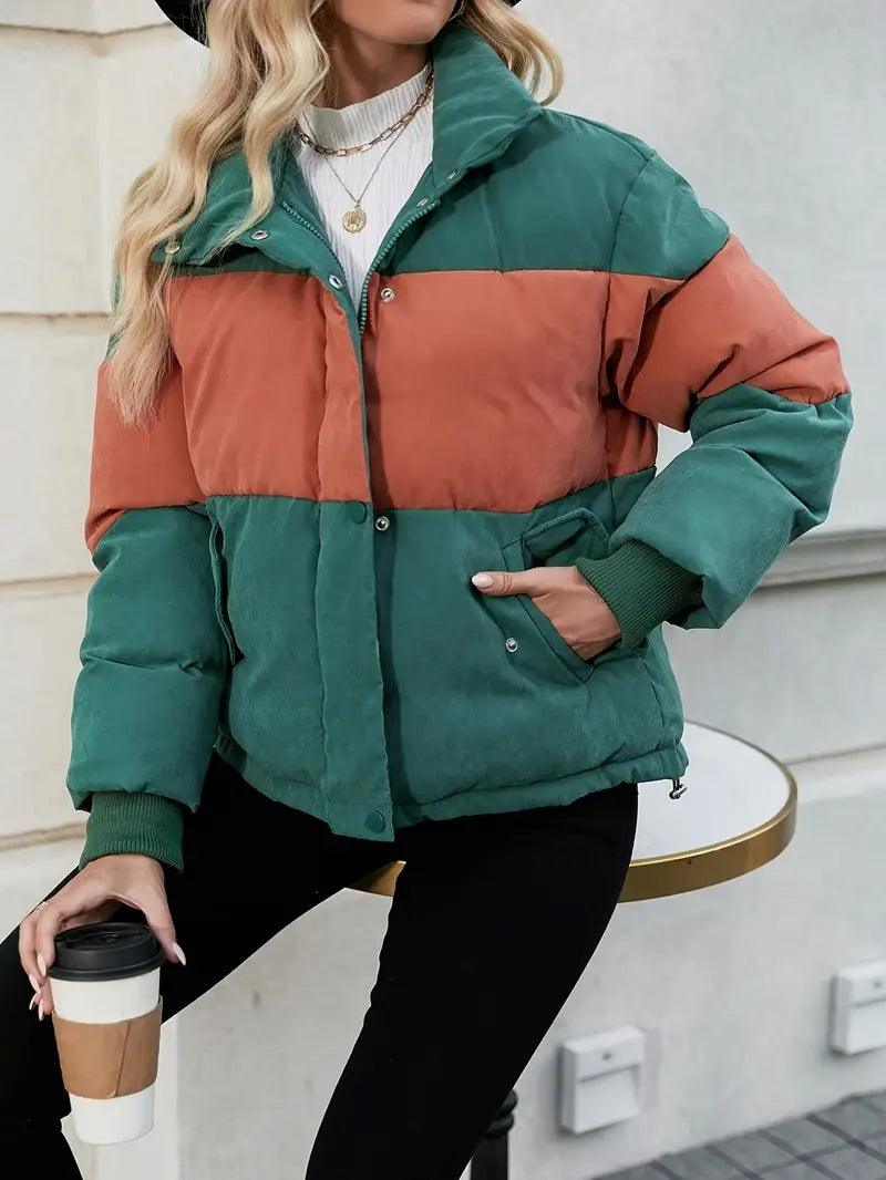Chaqueta térmica mujer de algodón ajustada