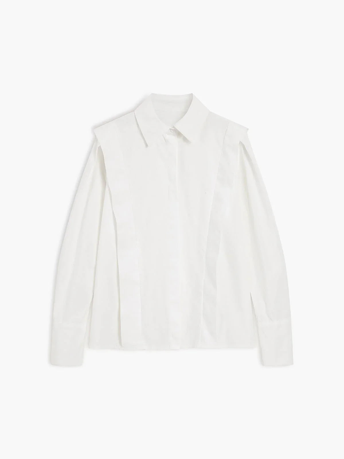 Blusa Mujer Manga Larga Cuello Solapa Puños Ajustables