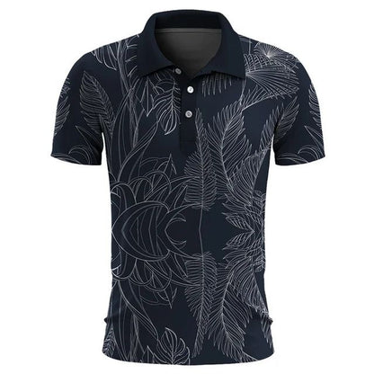 Polo hombre Algodón Estampado Tropical Ajuste Moderno