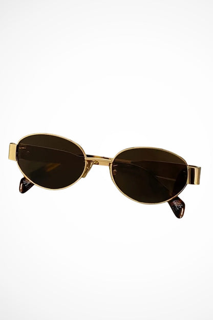 Gafas de sol mujer montura metálica ovaladas estilo retro