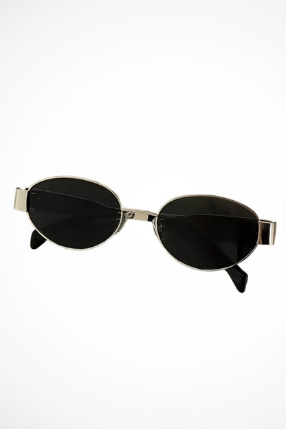 Gafas de sol mujer montura metálica ovaladas estilo retro