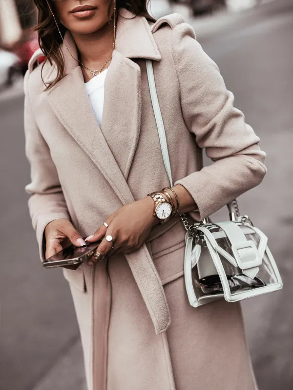 Abrigo largo mujer Invierno estilo urbano
